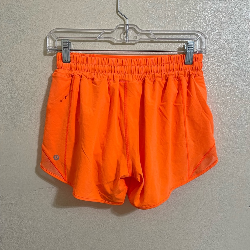 Lululemon Run Hotty Hot Short 4” Neon Orange